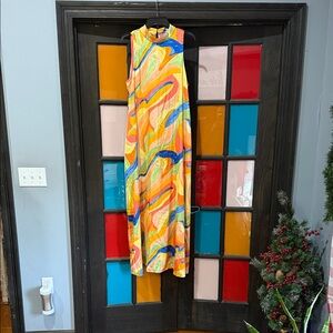 Colorful Abstract Patterned Dress